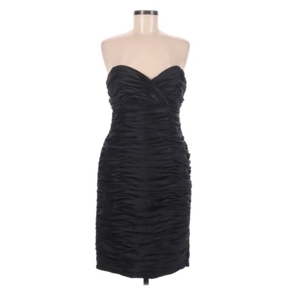 Jordan Fashions Black Party Ruched Dress Women's Size 6 Preowned